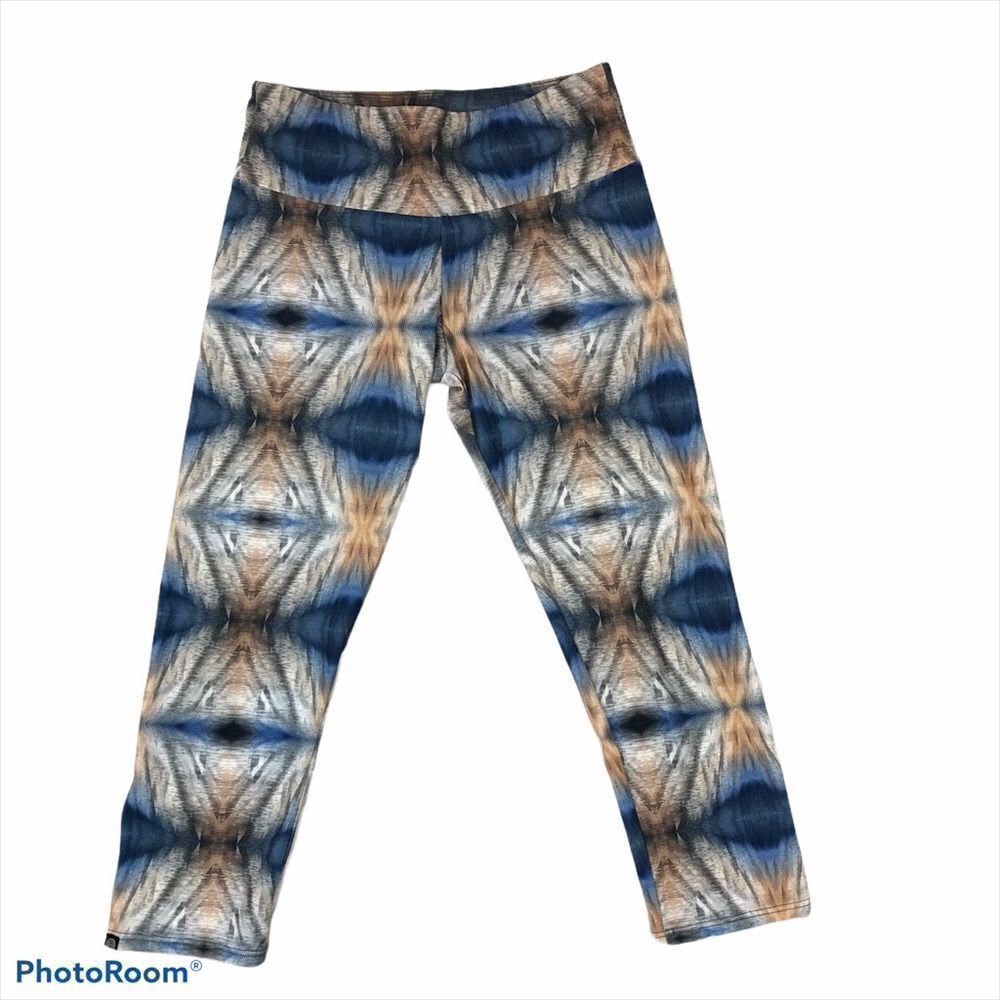 Onzie‎ Brand Cropped Abstract Boho Print Yoga Pants
